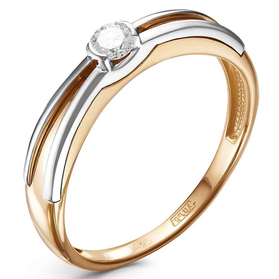 Кольцо, золото, бриллиант, 01-3209
